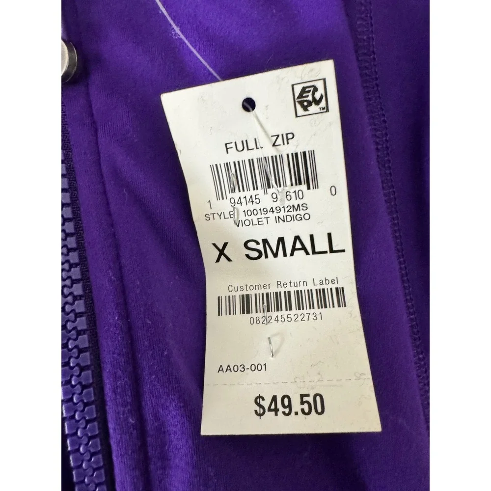 Ideology Jacket XS Purple Full‎ Zip Athletic Running Track Activewear